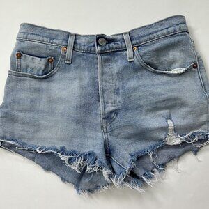 Levi's 501 Women’s 27 Cut Off Jean Shorts Made and Crafted Black Label Denim